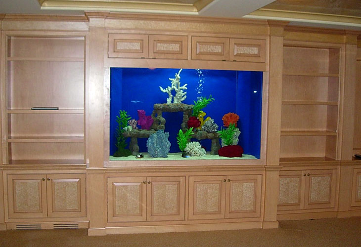  Aquarium  Built in Bookcase Dark Blue Clayton Aquariums 