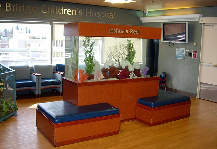 Hospital Fish Tank with Bench for Mary Bridge Children's Hospital